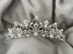 パールクリスタルティアラ ヘアピン付き