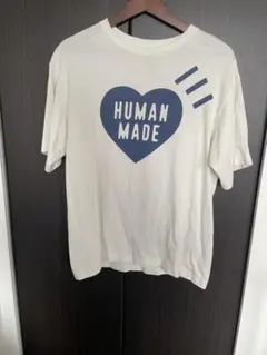 HUMAN MADE ハートロゴ Tシャツ ホワイト　シングルステッチ ネイビー HUMAN MADE ハートロゴ Tシャツ ホワイト シングルステッチ ネイビー