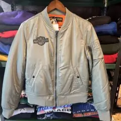 Harley-Davidson シルバー MA-1ジャケット