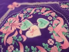 ヴィンテージ アメリカ製 スウェット リボン柄 JERZEES サイズXL 紫色