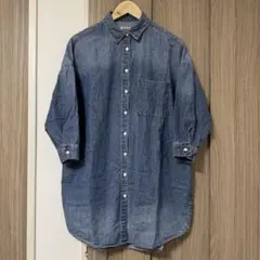 FREAK'S STORE フリークスストア　デニムシャツワンピース　七分袖