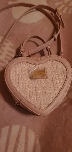 サマンサタバサ ツイードハートバッグ