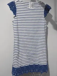 Simonetta 花柄刺繍 ボーダー ワンピース 10歳 146cmのサムネイル