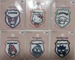 seria サンリオエンブレム　ワッペン　全6種セット　シール　パイルワッペン