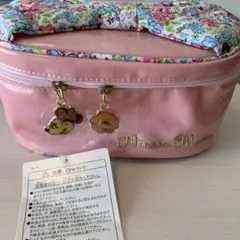 ミニー 花柄ポーチ チャーム付き