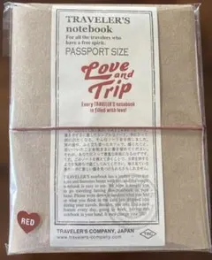 ⁂【新品未使用】トラベラーズノート/パスポートサイズ/LOVE AND TRIP