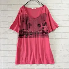 エムケーミッシェルクラン ケイトルーバー Tシャツ（M）ピンク 半袖 大人可愛いのサムネイル