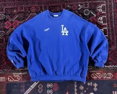MLB ドジャース ヘビーウェイト スウェット トレーナー ブルー 2XL