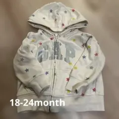 GAP 星柄 フード付きトレーナー 18-24ヶ月