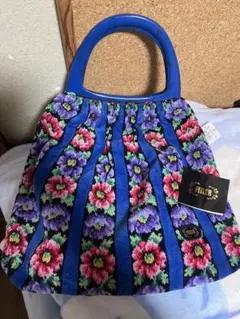 FEILER フラワー刺繍 ハンドバッグ　フェイラー