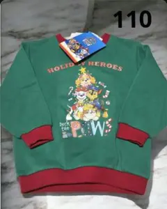 パウパトロール　トレーナー　　110 　チェイス　マーシャル　緑