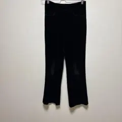 エスエーツー ストレートパンツ ストレート 無地 9 黒 ベロア お出かけ
