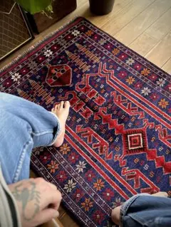 トライバルラグ　ヴィンテージラグ　バルーチ族　アフガンラグ　プリミティブアート