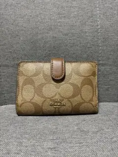 COACH 二つ折り財布 ブラウン モノグラムのサムネイル