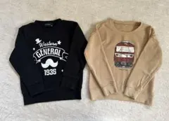 長袖トレーナー　裏起毛　2枚　まとめ売り　男の子　西松屋　バースデイ　120