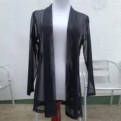 （新品未使用）メッシュ ロングカーディガン 黒