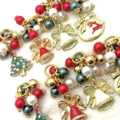 【085】 大きめハンドメイドチャームパーツ　クリスマスセット　※オーダー不可