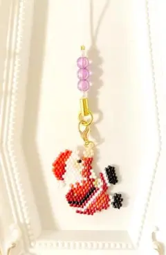 クリスマスストラップ【サンタ】／2wayチャーム／マスクチャーム