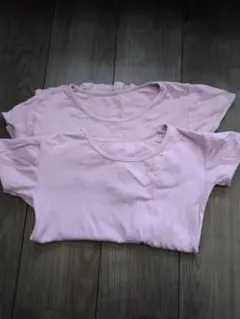 薄ムラサキ 半袖肌着 120㌢ 2枚セット