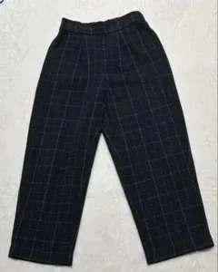 [Samansa Mos2]チェック柄レディースパンツ クロップド丈 カジュアル