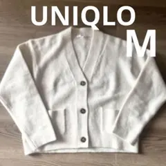 ユニクロ＊スフレヤーンＶネックショートカーディガン ニット Mサイズ