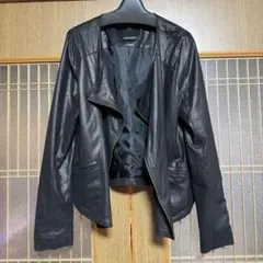 AZUL by moussy フェイクレザージャケット ブラックのサムネイル
