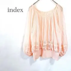 【インデックス】 レースブラウス F ピンク シアー フェミニン 薄手 春夏