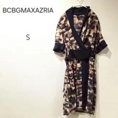 1293＊BCBGMAXAZRIA タイダイ柄 半袖ワンピース Sのサムネイル