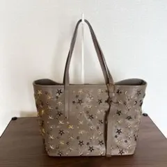 Jimmy Choo スター　スタッズ　ハンドバッグ　グレージュ　 レザー　S