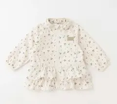 【美品】petit main チェリー柄フード付きアウター 90cm キナリ