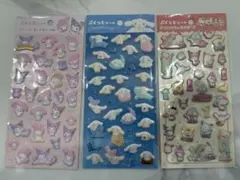 3点セット サンリオ ぷくっとシール ダイソー