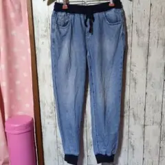 DENHAM ライトブルー ジョガーパンツ デニム XSサイズ