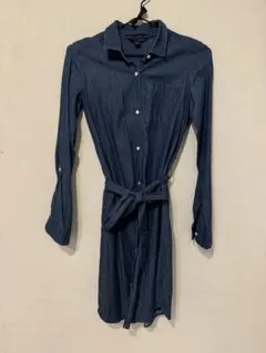 トミーヒルフィガー ワンピース シャツワンピース ネイビー　Sサイズ 美品