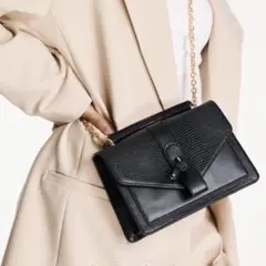 ALDO Edeasean cross body bag 黒 ゴールドチェーンのサムネイル