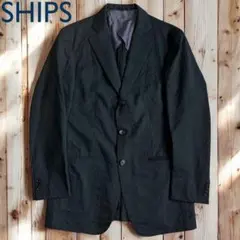 06M046◯ SHIPS ストライプ 春夏 スーツ ビジネスジャケット Mのサムネイル