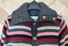 ボーダー襟付きカーディガン　　M