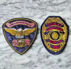 TOKAI HARLEY CLUB ワッペン 2枚セット 刺繍