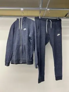 Nike セットアップ 現行 ネイビーフルジップパーカー＆スウェットパンツセット