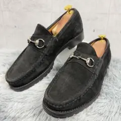 グッチ ハイカット ローファー ブーツ ホースビット スエード サイズ8.5 グッチ ハイカット ローファー ブーツ ホースビット スエード サイズ8.5
