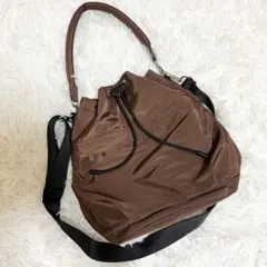 グリーンレーベルリラクシング　2way ナイロン　バッグ　ブラウン　撥水バッグ