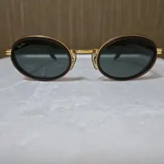 Ray-Ban ゴールド オーバルサングラス