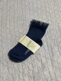 コレジアン チュール付きネイビー 24/27（15cm〜16.5cm キッズ靴下