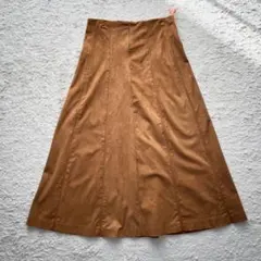 【送料込】ZARA trf ブラウン フレアスカート EUR XS/US 2