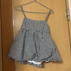 チェック柄キャミソール