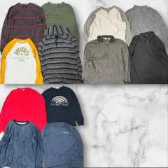 古着卸 卸売 まとめ売り 長袖Tシャツ 12枚セット メンズ L XL 2XL