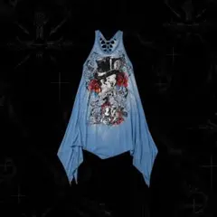 【00s_Archive】Lace-Up SkullNoSleeveワンピ平成のサムネイル