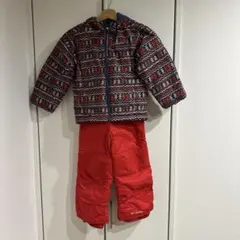 Columbia 子ども用スキーウェア 赤/グレー