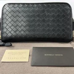新品同様‼️ ボッテガヴェネタ　財布　長財布　イントレチャート　ラウンドファスナー