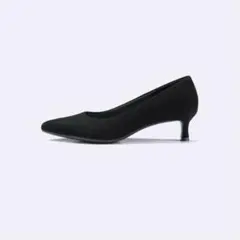【話題】GU/ジーユー マシュマロパンプス(ヒール4.5cm) 黒 23.5cm