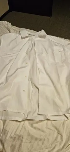 半袖シャツ　クリーニング済　ホワイト　開襟タイプ　サイズＬＬ